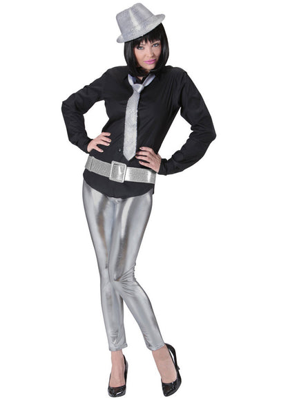 Ceinture disco argent adulte