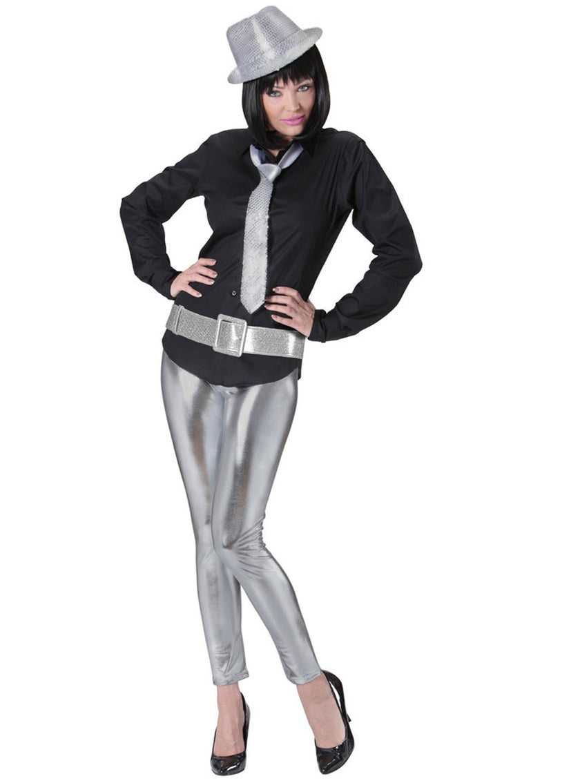 Ceinture disco argent adulte