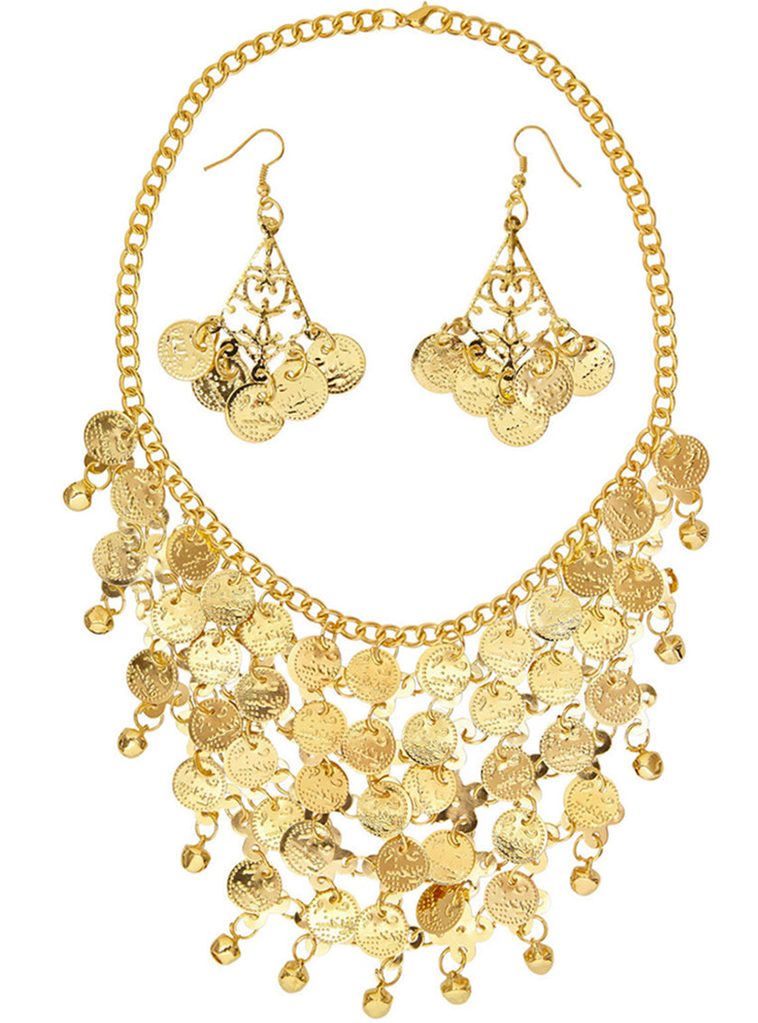 Boucles et collier gitane femme