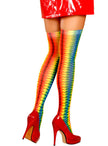 Collants hippie multicolore femme
