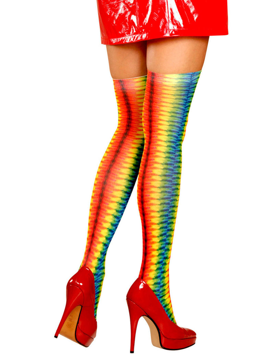 Collants hippie multicolore femme