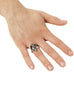 Bague tête de mort capitaine pirate adulte