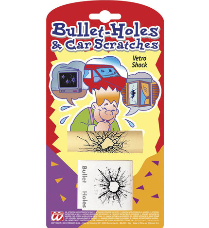 Autocollant vitre brisée