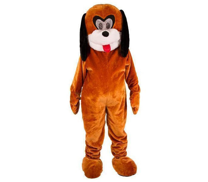 déguisement mascotte de chien en peluche adulte