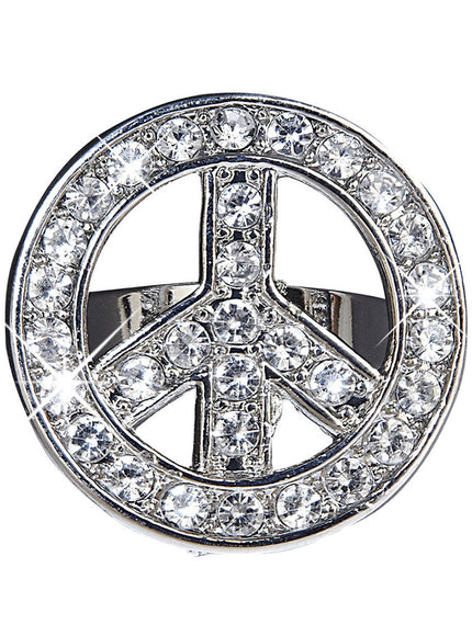 Bague paix brillantes adulte