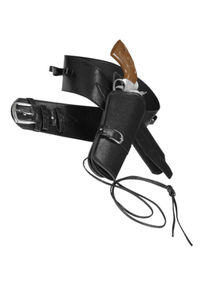 Ceinture avec étui pistolet noir homme
