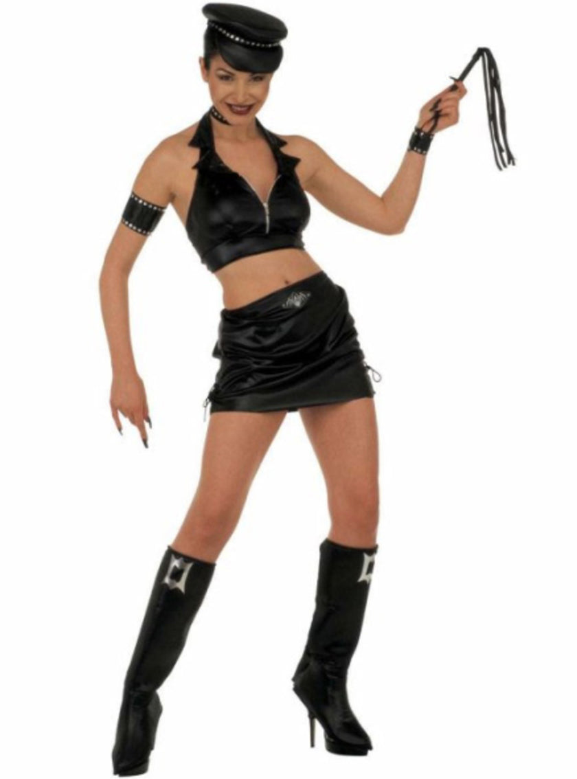 Déguisement mademoiselle en cuir femme