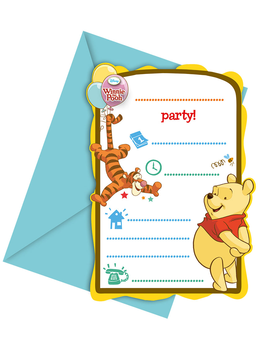 6 invitations Winnie Sweet Tweets