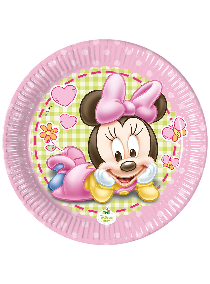 8 assiettes Baby Minnie 20 cm