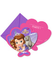 6 invitations Princesse Sofia