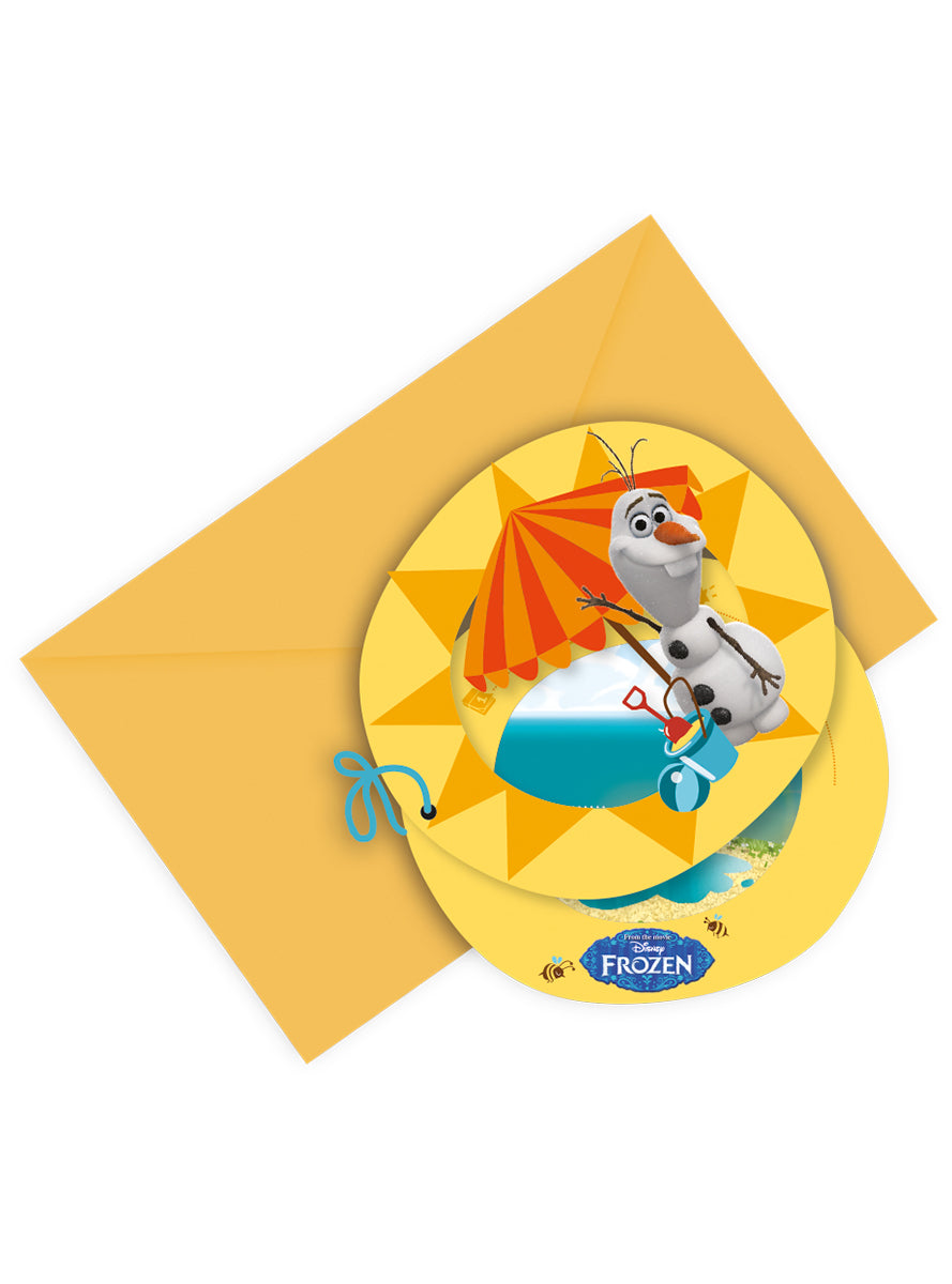 6 invitations Olaf Summer