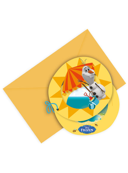 6 invitations Olaf Summer