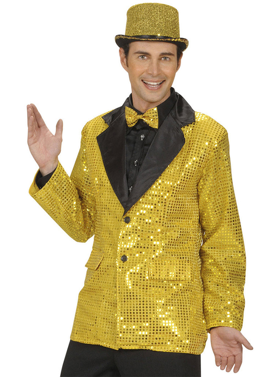 Veste dorée à paillettes homme