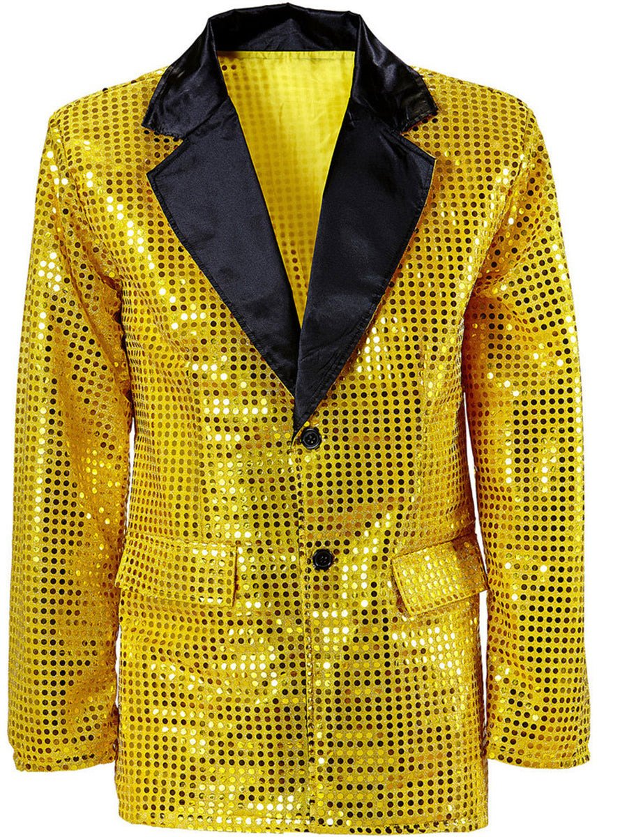 Veste dorée à paillettes homme