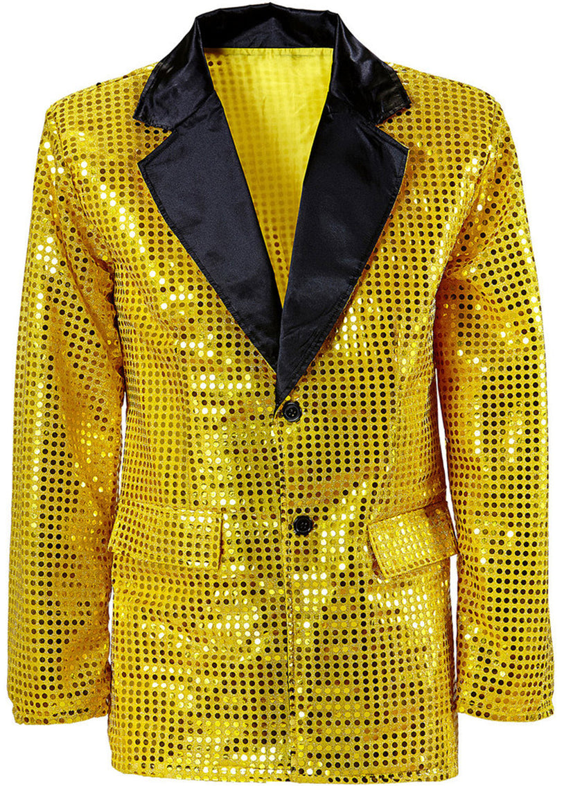 Veste dorée à paillettes homme