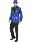 Veste bleue à paillettes homme