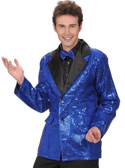 Veste bleue à paillettes homme