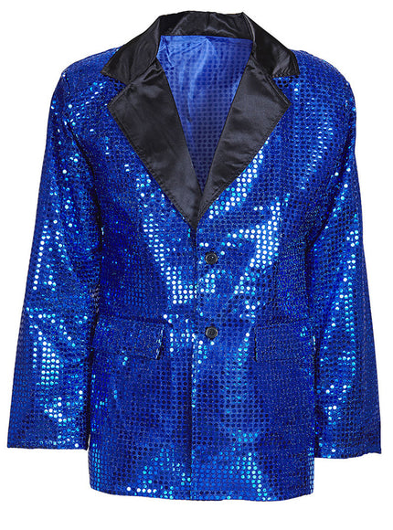 Veste bleue à paillettes homme