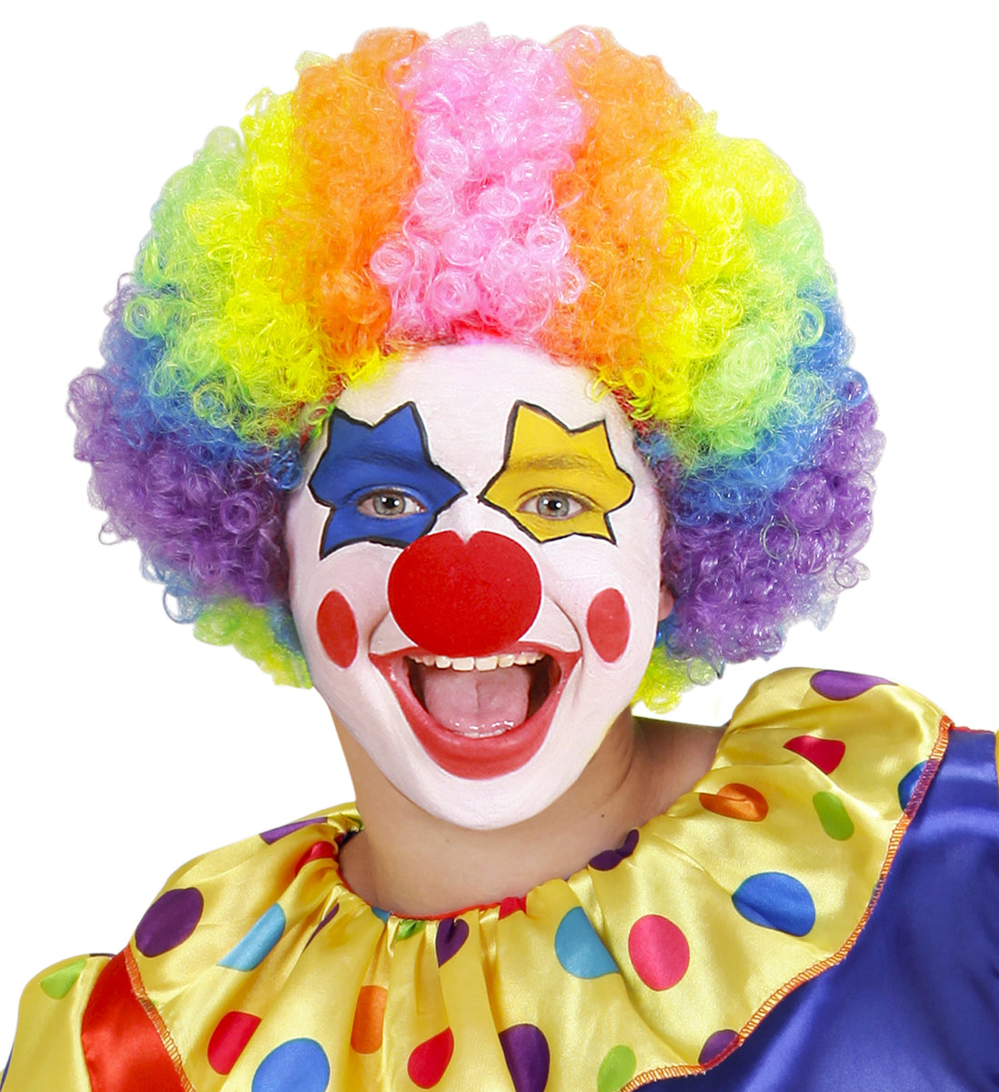 Perruque clown multicolore enfant