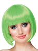 Perruque verte fluo courte femme
