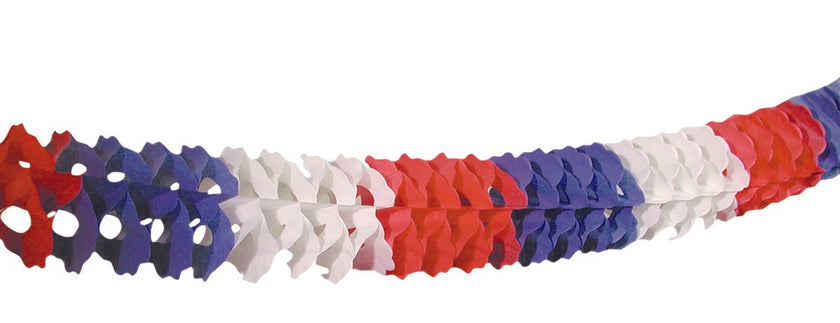 Guirlande tricolore bleu, blanc et rouge