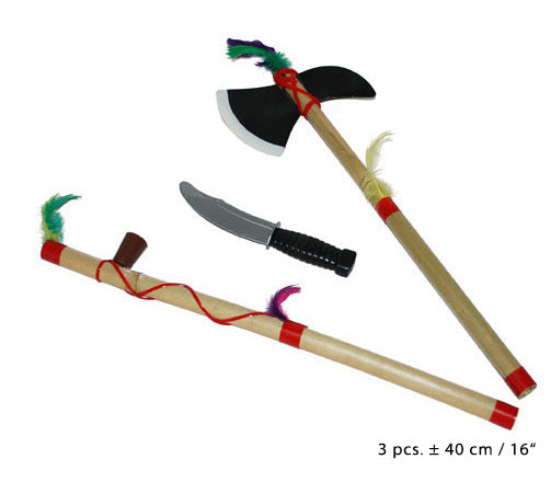 set indien. tomahawk. calumet & couteau