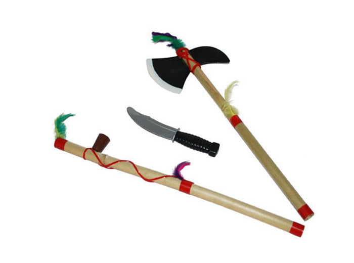 set indien. tomahawk. calumet & couteau