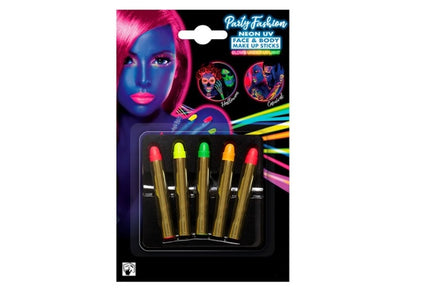 set de 5 crayons de maquillage néon fluo 15ml