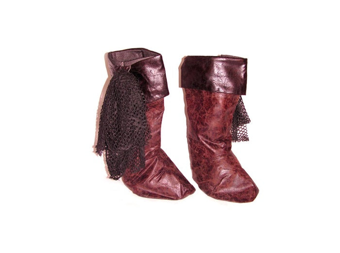 paire de couvre-bottes de pirate mousquetaire adulte 40cm