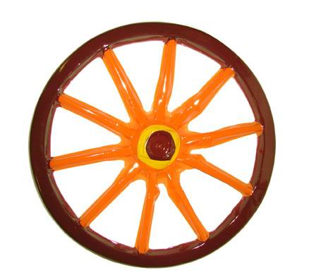 décoration murale roue de western