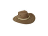 chapeau cowboy feutrine imitation daim beige adulte