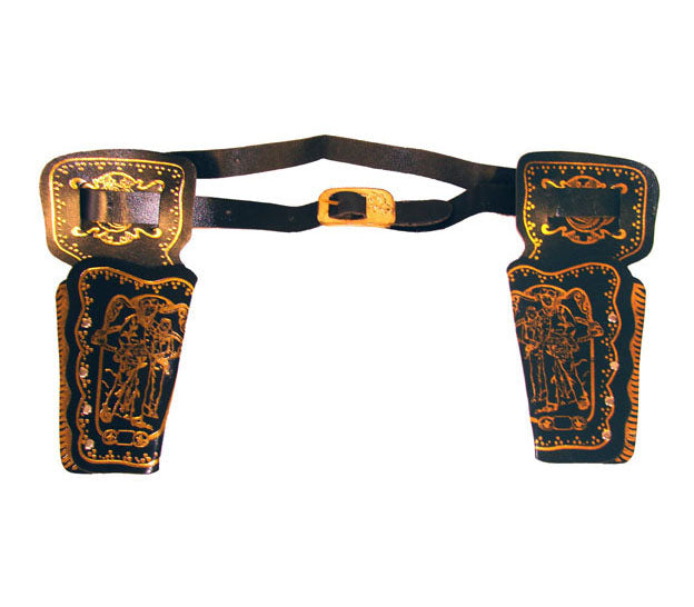 ceinture cowboy avec 2 holsters à dorures