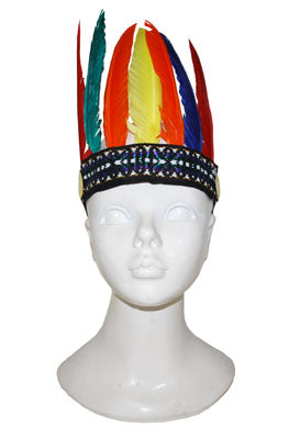 bandeau indien et 7 plumes
