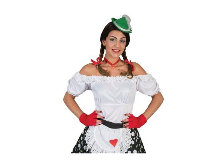 chemisier tyrolien blanc femme taille xxl