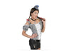 chemisier tyrolien noir & blanc femme taille xl