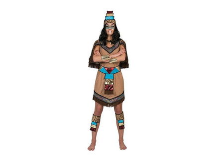 déguisement aztèque marron 6pcs femme taille xl