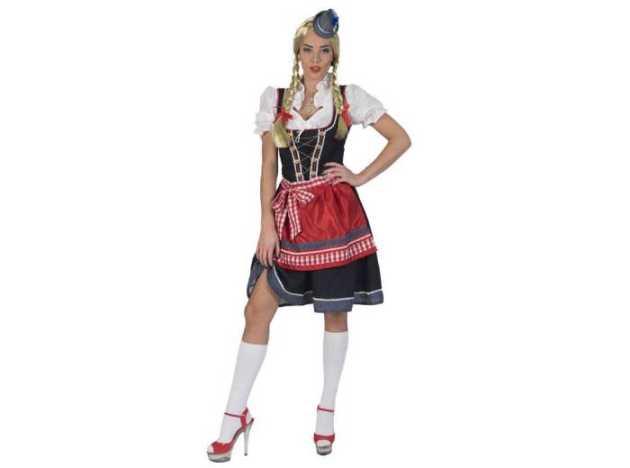 robe tyrolienne noire avec tablier femme