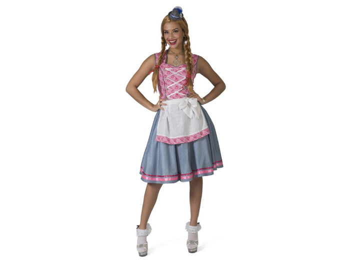 robe tyrolienne rose taille xl