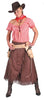 jupe & chemise de cowgirl brun/rouge taille s/m