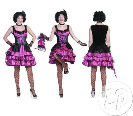 déguisement femme cancan rose taille s/m