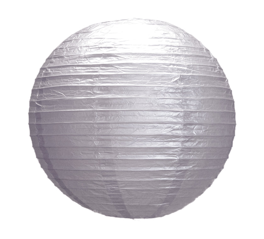 LANTERNE JAPONAISE 35CM ARGENT