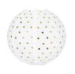 LANTERNE JAPONAISE 35CM BLANCHE A POIS OR