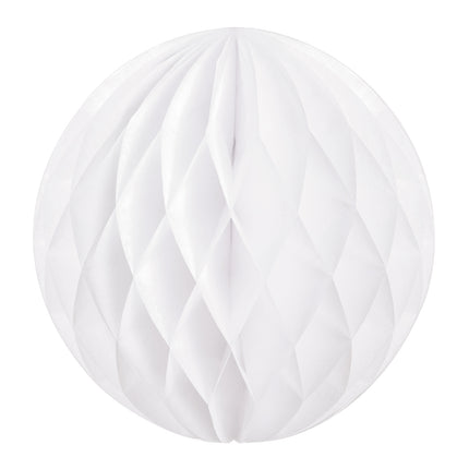 BOULE ALVÉOLÉE 12CM BLANCHE