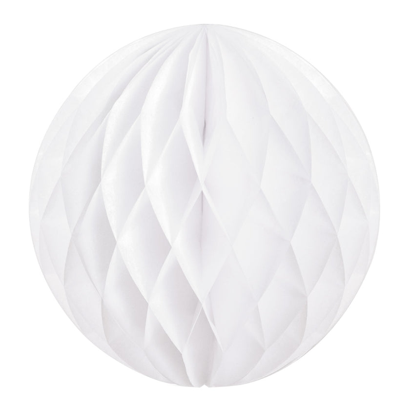 BOULE ALVÉOLÉE 30CM BLANCHE