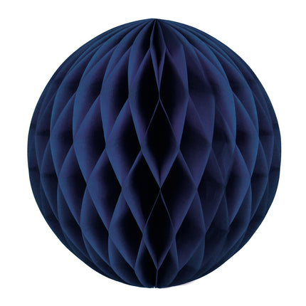 BOULE ALVEOLEE 12CM BLEU MARINE