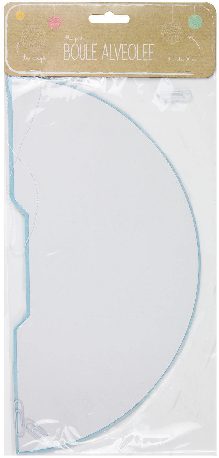 BOULE ALVÉOLÉE 12CM BLEU DRAGEE