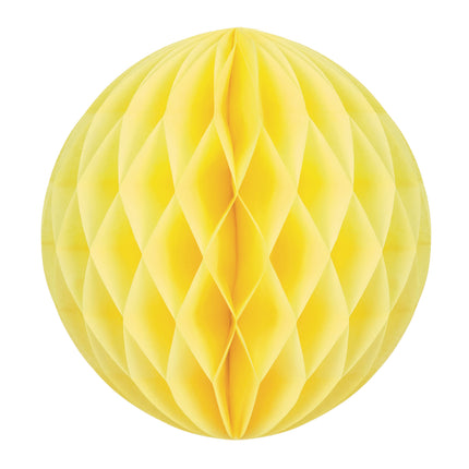 5 BOULES ALVÉOLÉES 5CM JAUNES