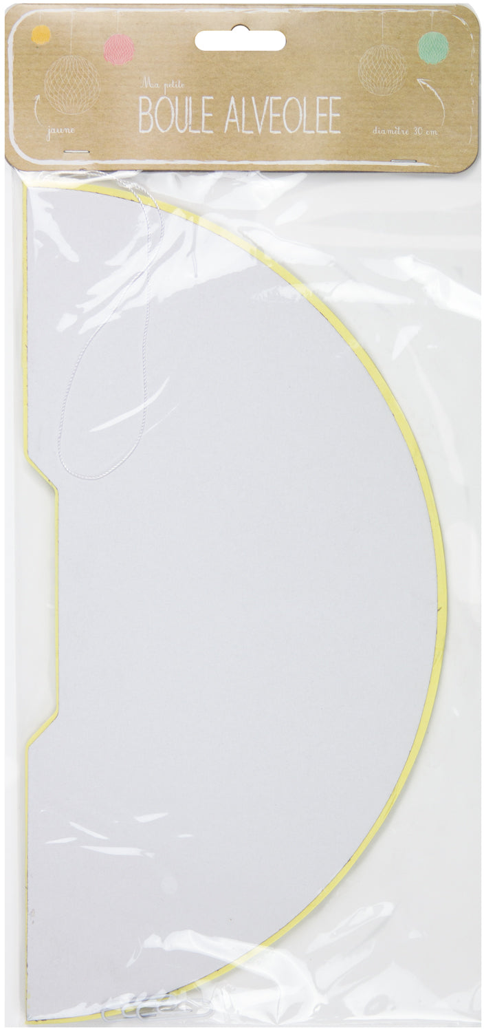 BOULE ALVÉOLÉE 20CM JAUNE