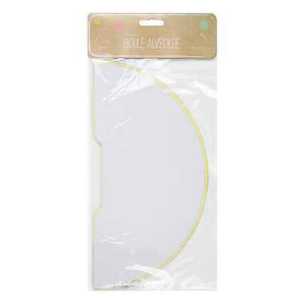 BOULE ALVÉOLÉE 30CM JAUNE