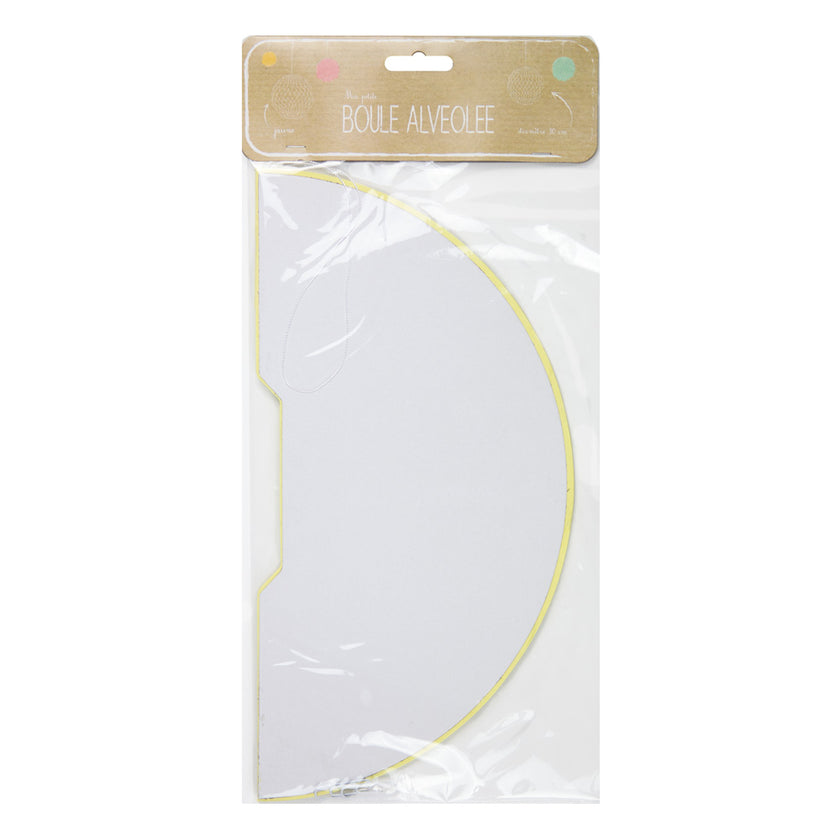 BOULE ALVÉOLÉE 30CM JAUNE